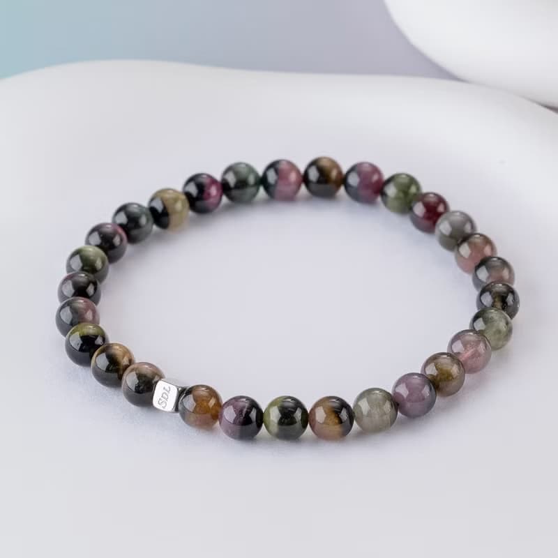 雙色碧璽 | 天然能量手串 | 6-7mm  D14505