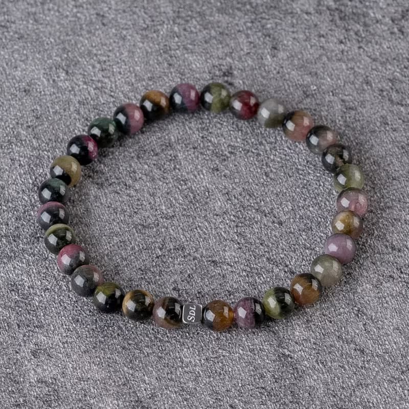 雙色碧璽 | 天然能量手串 | 6-7mm  D14505