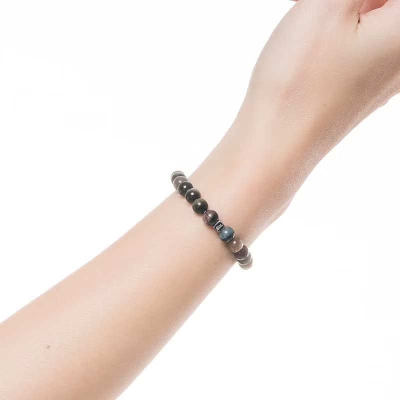 雙色碧璽 | 天然能量手串 | 6-7mm  D14505