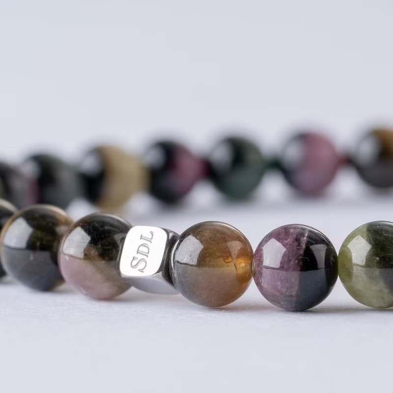 雙色碧璽 | 天然能量手串 | 6-7mm  D14505