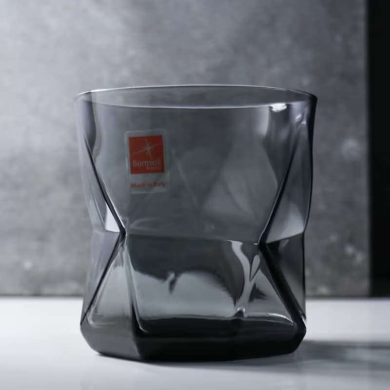 330cc【幾何建築鑽石杯】紳士灰 義大利 Bormioli Rocco幾何杯