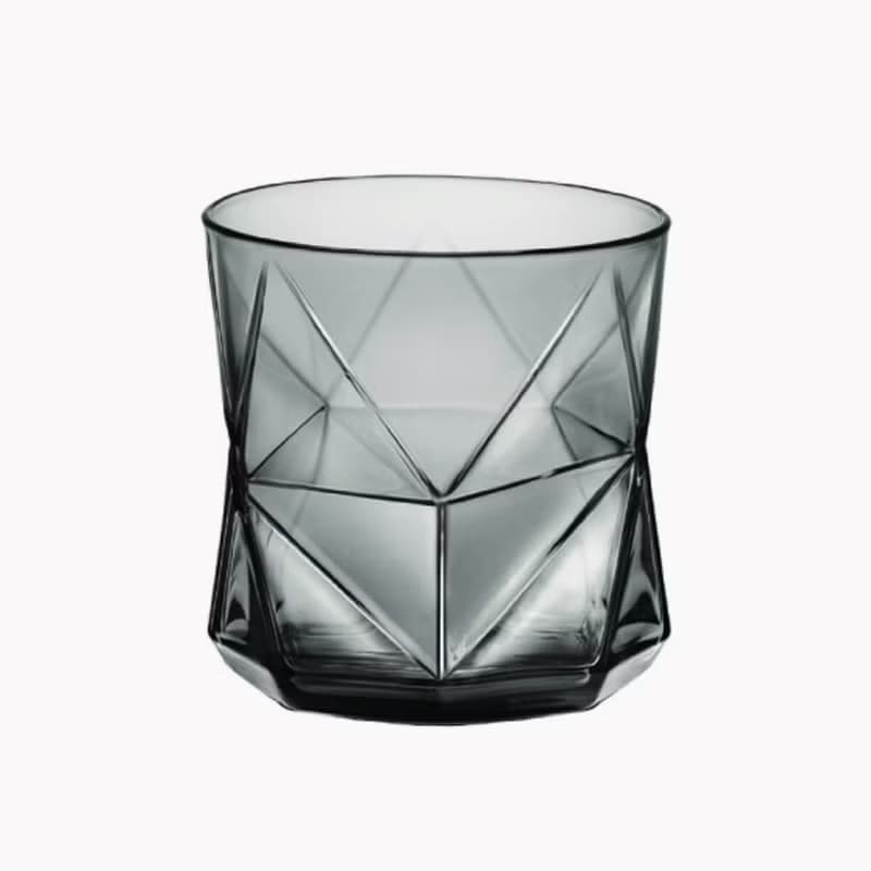 330cc【幾何建築鑽石杯】紳士灰 義大利 Bormioli Rocco幾何杯