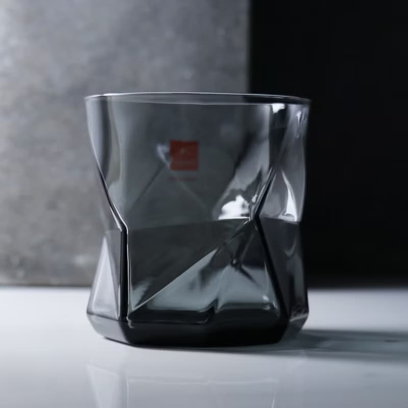 330cc【幾何建築鑽石杯】紳士灰 義大利 Bormioli Rocco幾何杯