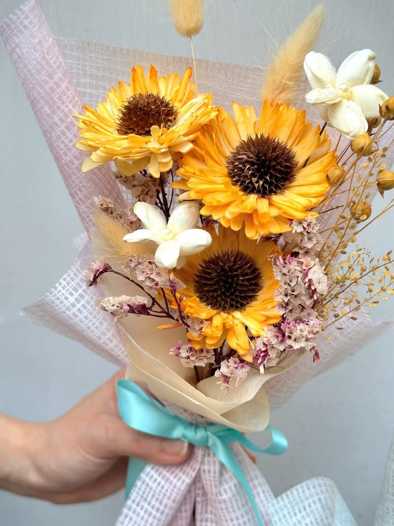 朵朵太陽 太陽花乾燥花束