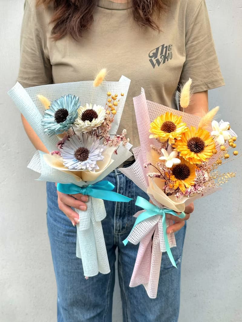 朵朵太陽 太陽花乾燥花束