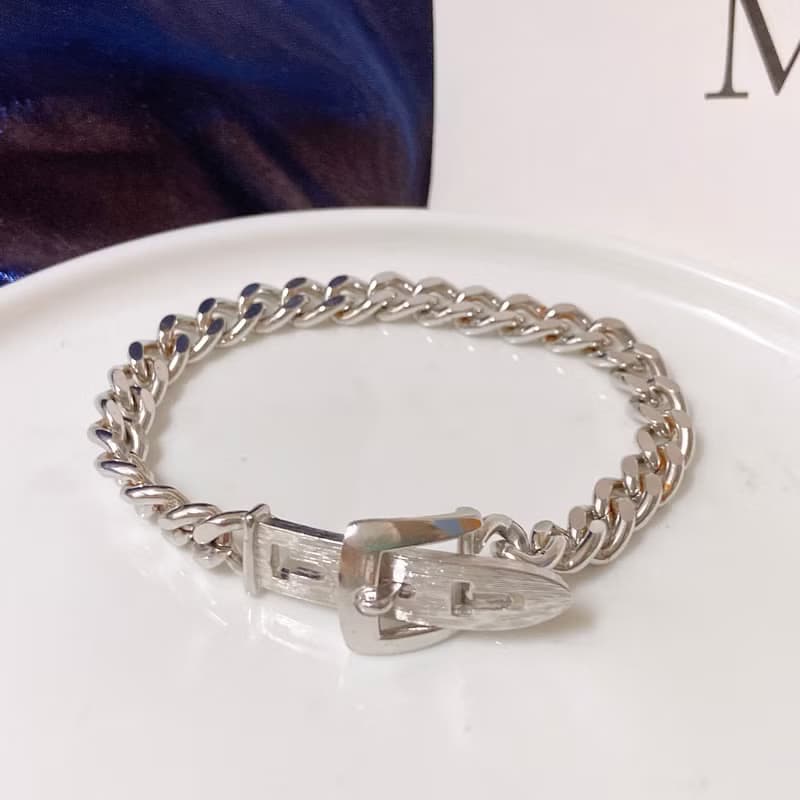 【西洋古董飾品】稀有 沙銀錶帶式扣環 掐絲 三種尺寸 手環手鍊