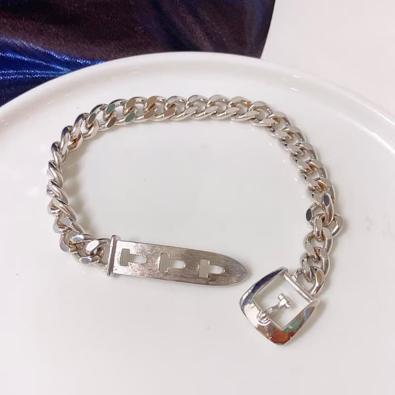 【西洋古董飾品】稀有 沙銀錶帶式扣環 掐絲 三種尺寸 手環手鍊