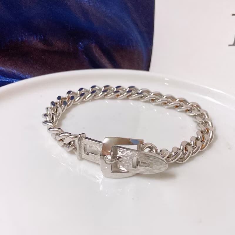 【西洋古董飾品】稀有 沙銀錶帶式扣環 掐絲 三種尺寸 手環手鍊