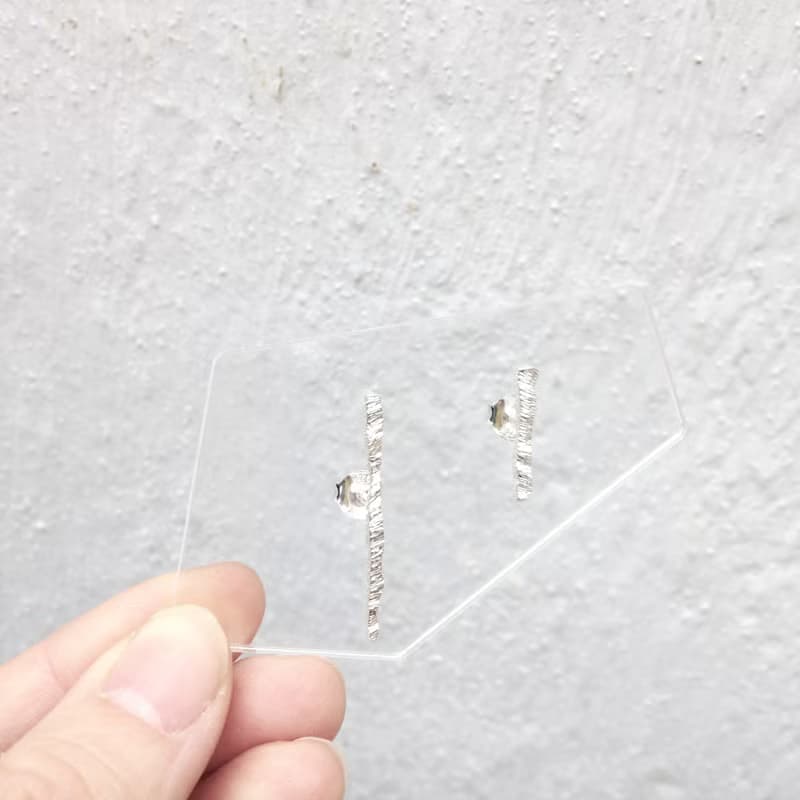 蹤跡耳環 Trail Earring 風景系列 925純銀
