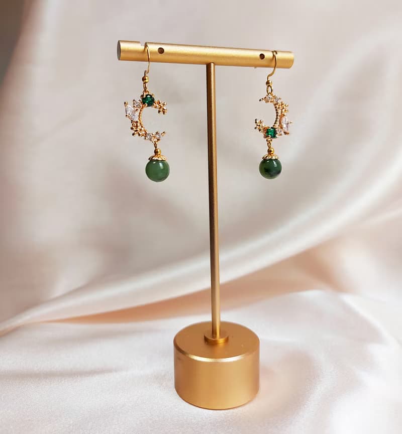 和田碧玉  316醫療鋼   綠野仙蹤耳環