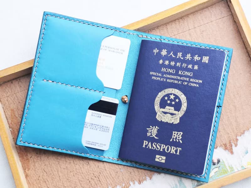 頭文字x雙咭位插筆護照夾 好好縫皮革DIY材料包 PASSPORT HOLDER