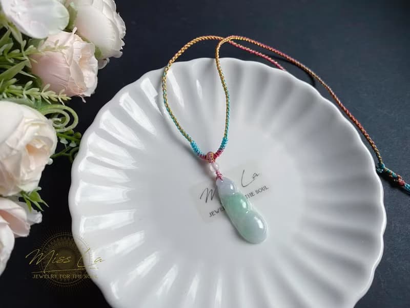 天然緬甸玉翡翠 福豆 設計款 幸福安康 長命百歲 禮物 項鍊