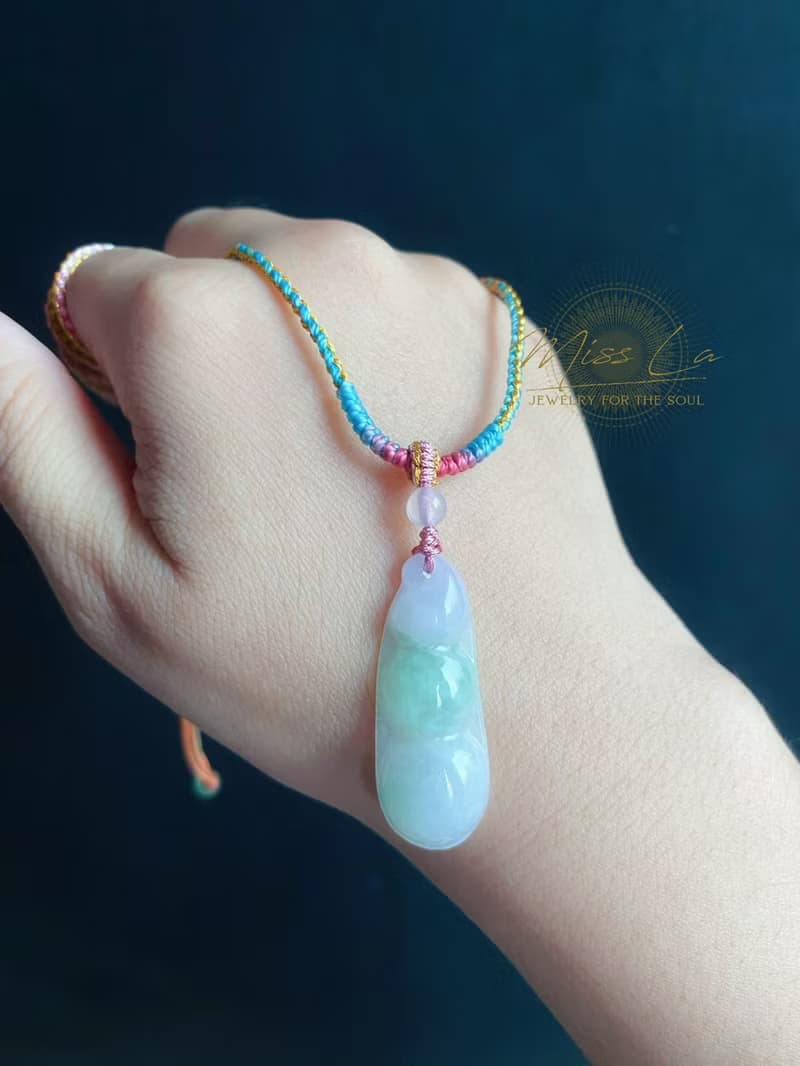 天然緬甸玉翡翠 福豆 設計款 幸福安康 長命百歲 禮物 項鍊