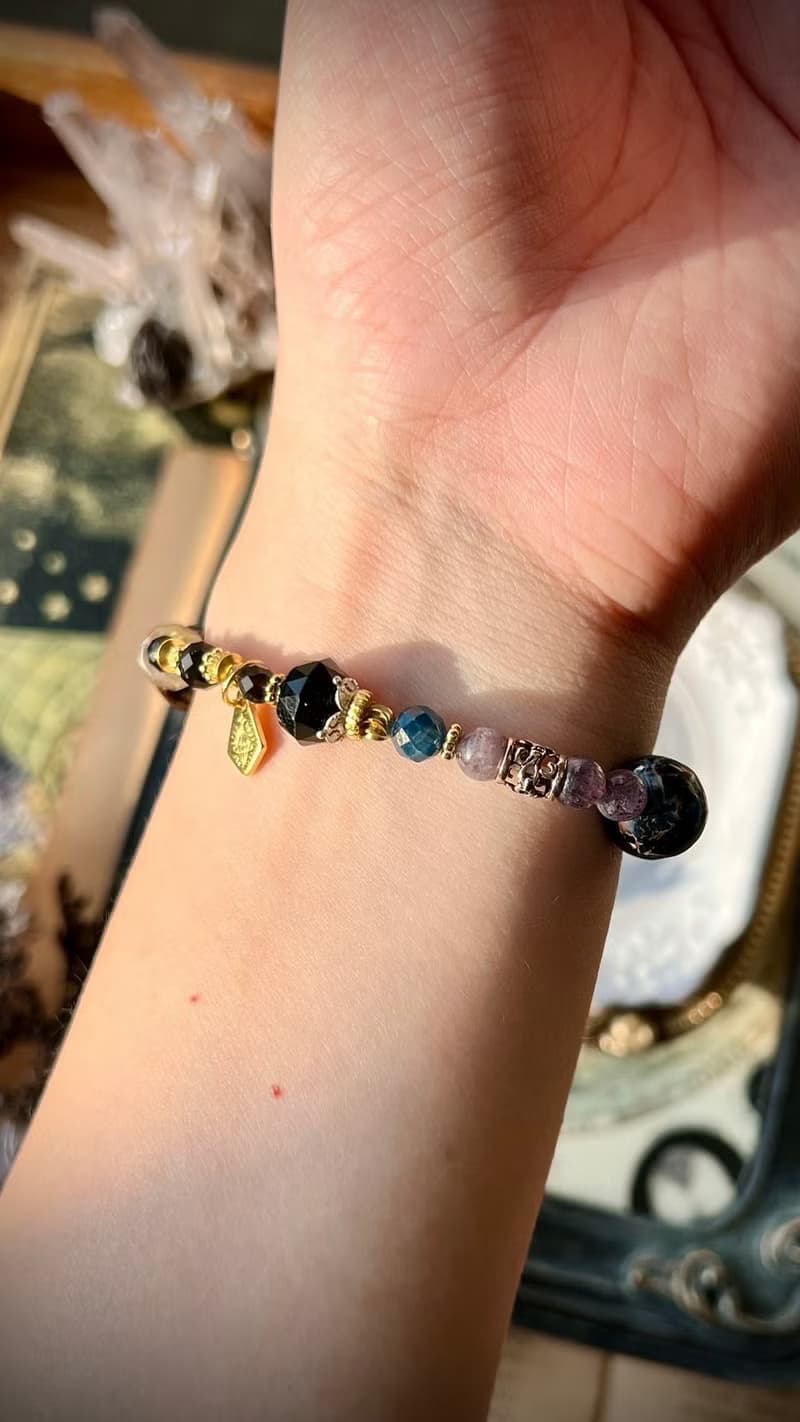 -末日審判-天然水晶手鏈/黃銅手鍊