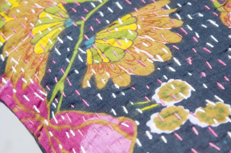 花朵刺繡抱枕套 純棉抱枕套 民族風抱枕套-法式風 時尚黑花朵森林