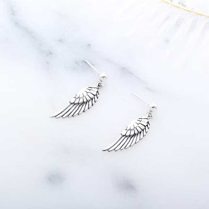 【Angel & Me】天使 翅膀 s925純銀耳環 耳夾 生日 情人節禮物