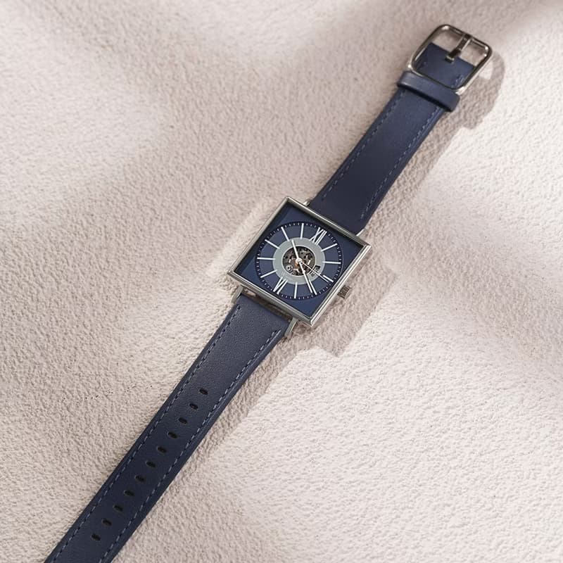 方型簡約 - 寧靜藍