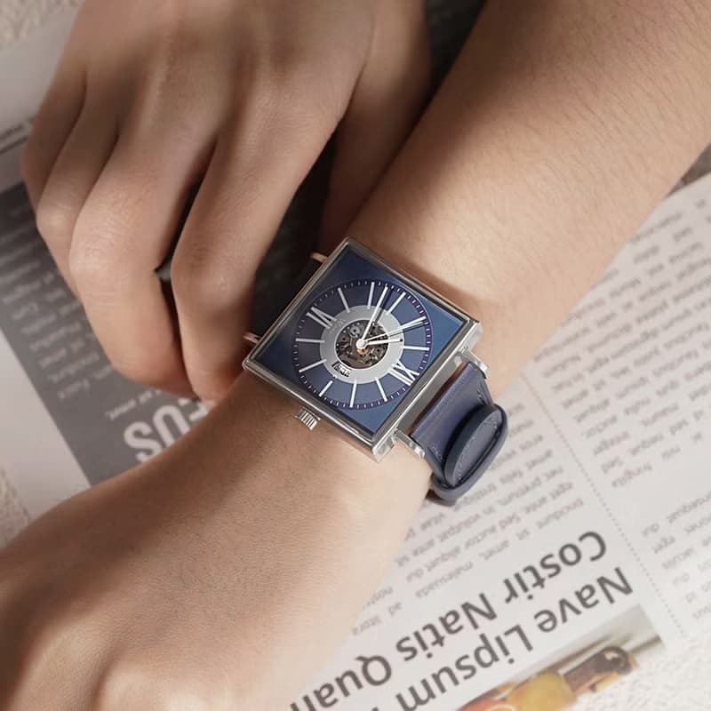 方型簡約 - 寧靜藍