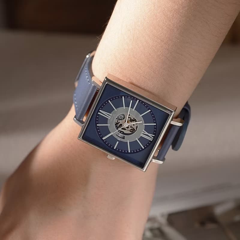 方型簡約 - 寧靜藍