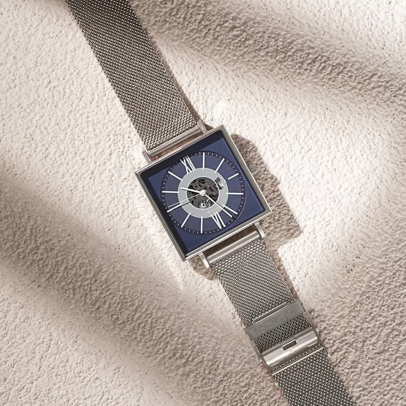 方型簡約 - 寧靜藍