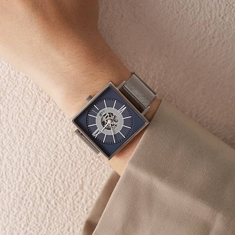 方型簡約 - 寧靜藍