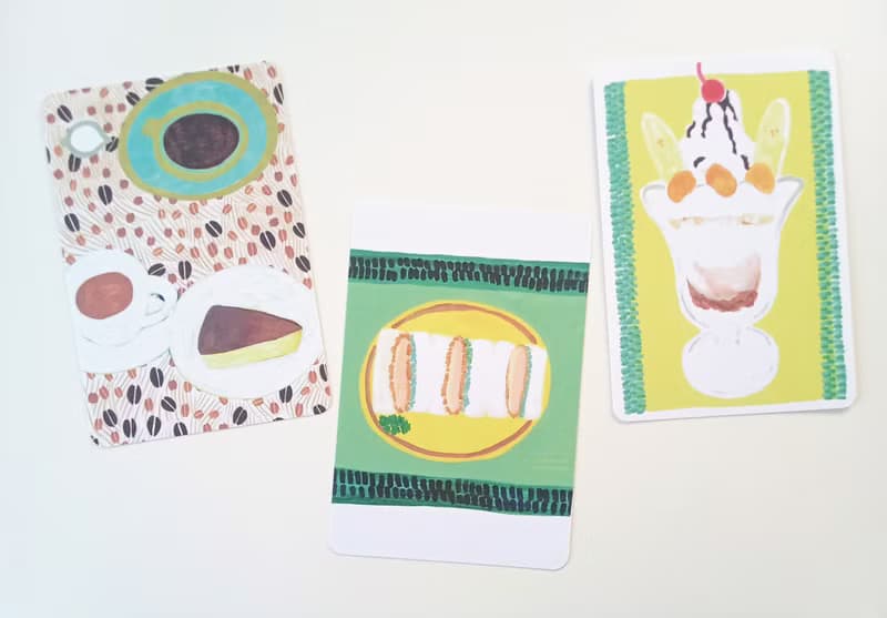 ポストカード　純喫茶のチョコレートパフェ　角丸