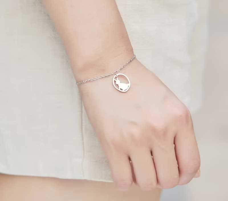 兔子手鍊 - 動物小印章系列-抗敏醫療鋼