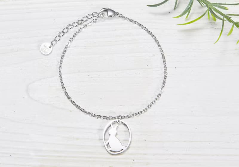 兔子手鍊 - 動物小印章系列-抗敏醫療鋼