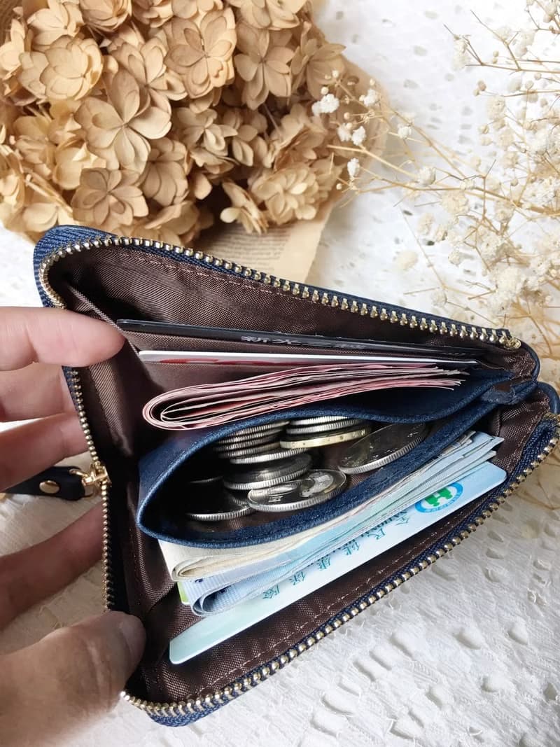 【免費英文燙金】8色 真皮 L型短夾 零錢包 錢包 皮夾 卡夾 禮物