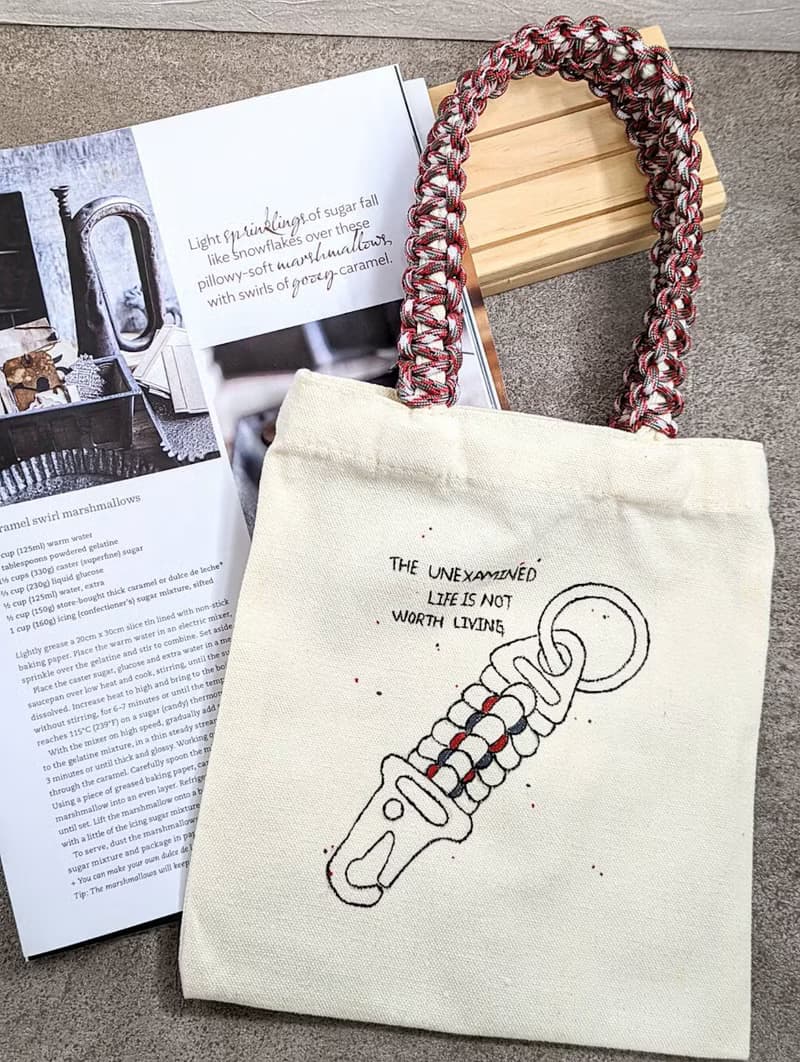 W.A.L- Paracord tote bag 手繪帆布袋 帆布包 手提袋(小款)