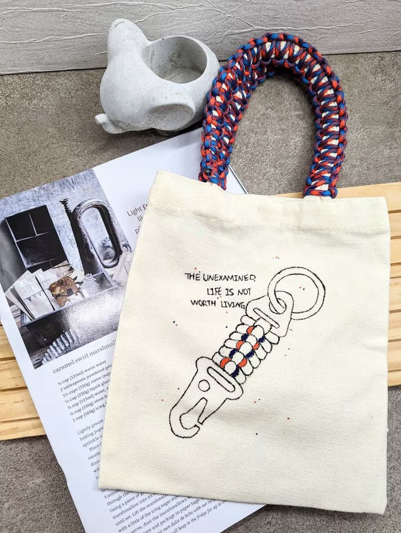 W.A.L- Paracord tote bag 手繪帆布袋 帆布包 手提袋(小款)