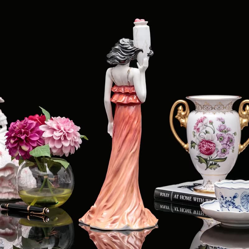 英國製Minton 2007年紅色雅典希臘女神陶瓷人偶雕像雕塑藝術珍藏