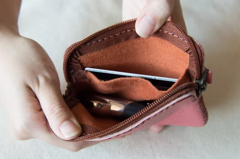 TRIPLET MINI-HANDMADE LEATHER SMALL COIN PURSE-PINK