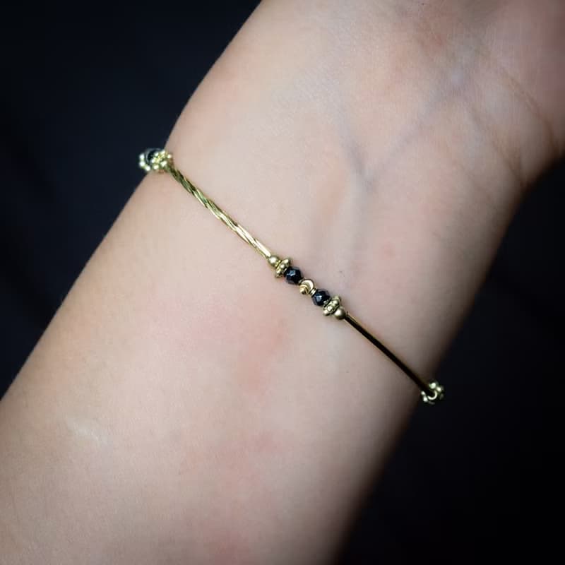 羅馬假期 // C1319鐵膽石黃銅手鍊