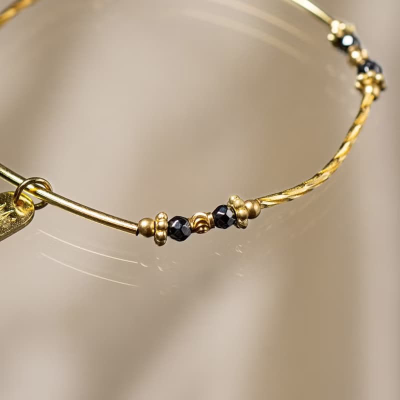 羅馬假期 // C1319鐵膽石黃銅手鍊