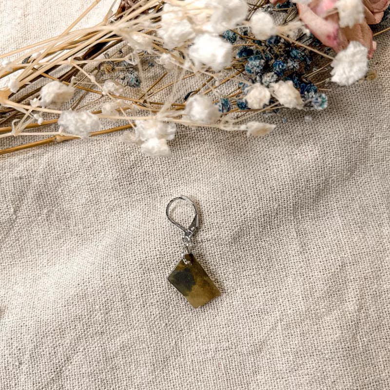 野境迷彩 / 不規則幾何 / 手繪【熱縮片】耳飾