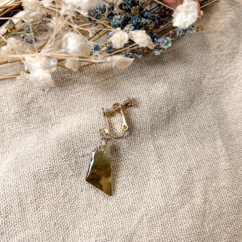 野境迷彩 / 不規則幾何 / 手繪【熱縮片】耳飾