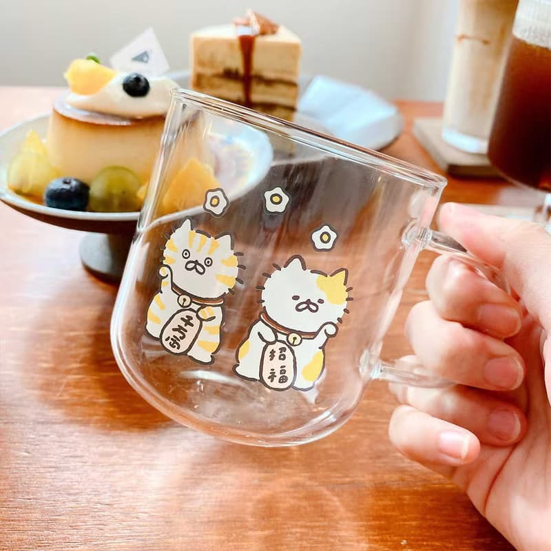 招財貓隨行杯/玻璃杯 /350ml