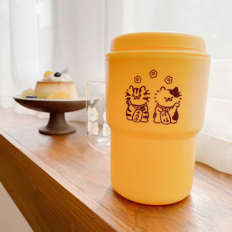 招財貓隨行杯/玻璃杯 /350ml