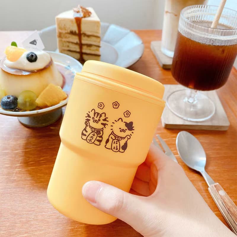 招財貓隨行杯/玻璃杯 /350ml