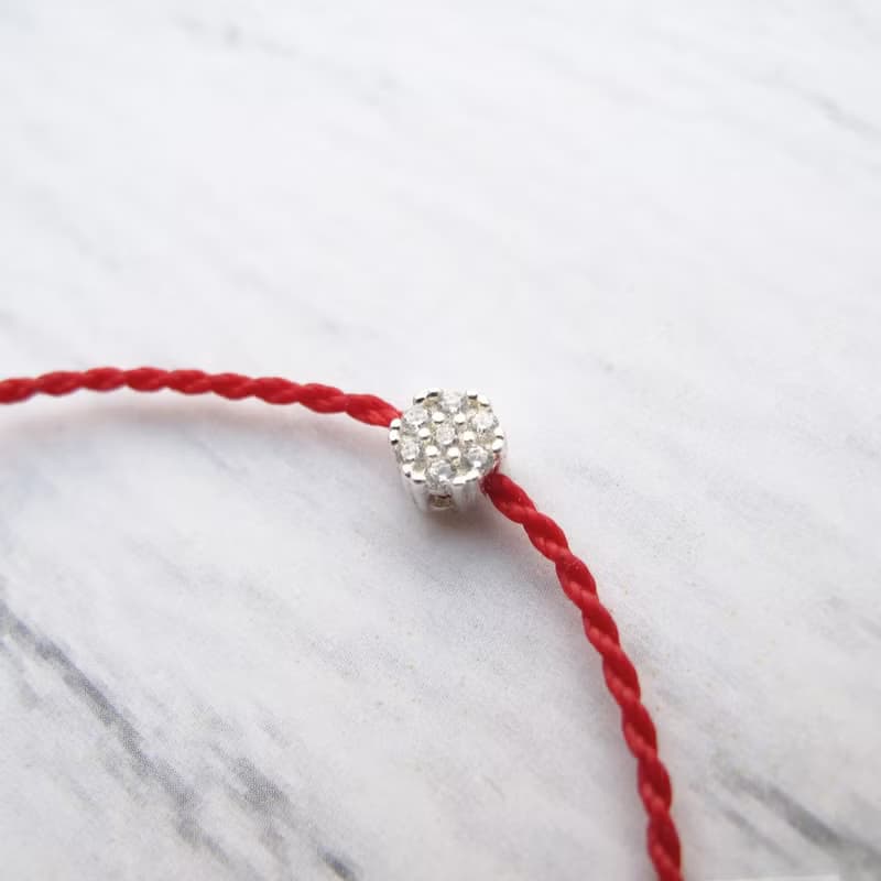 【手編蠟繩】花型鑽 | 紅線 極細幸運蠟繩手鍊 | 大員囡仔