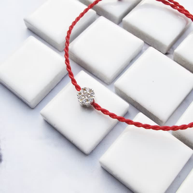 【手編蠟繩】花型鑽 | 紅線 極細幸運蠟繩手鍊 | 大員囡仔