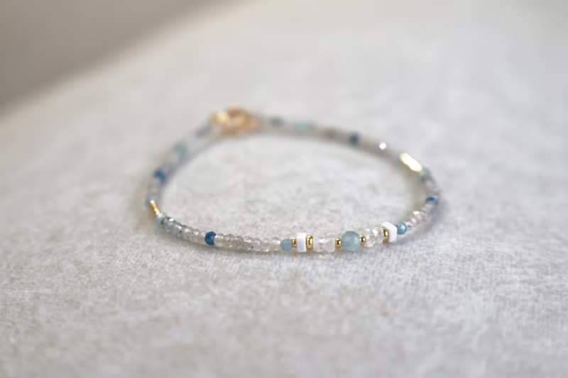 手鍊 帶來正能量 三月誕生石 海藍寶 - 藏彩蛋 -