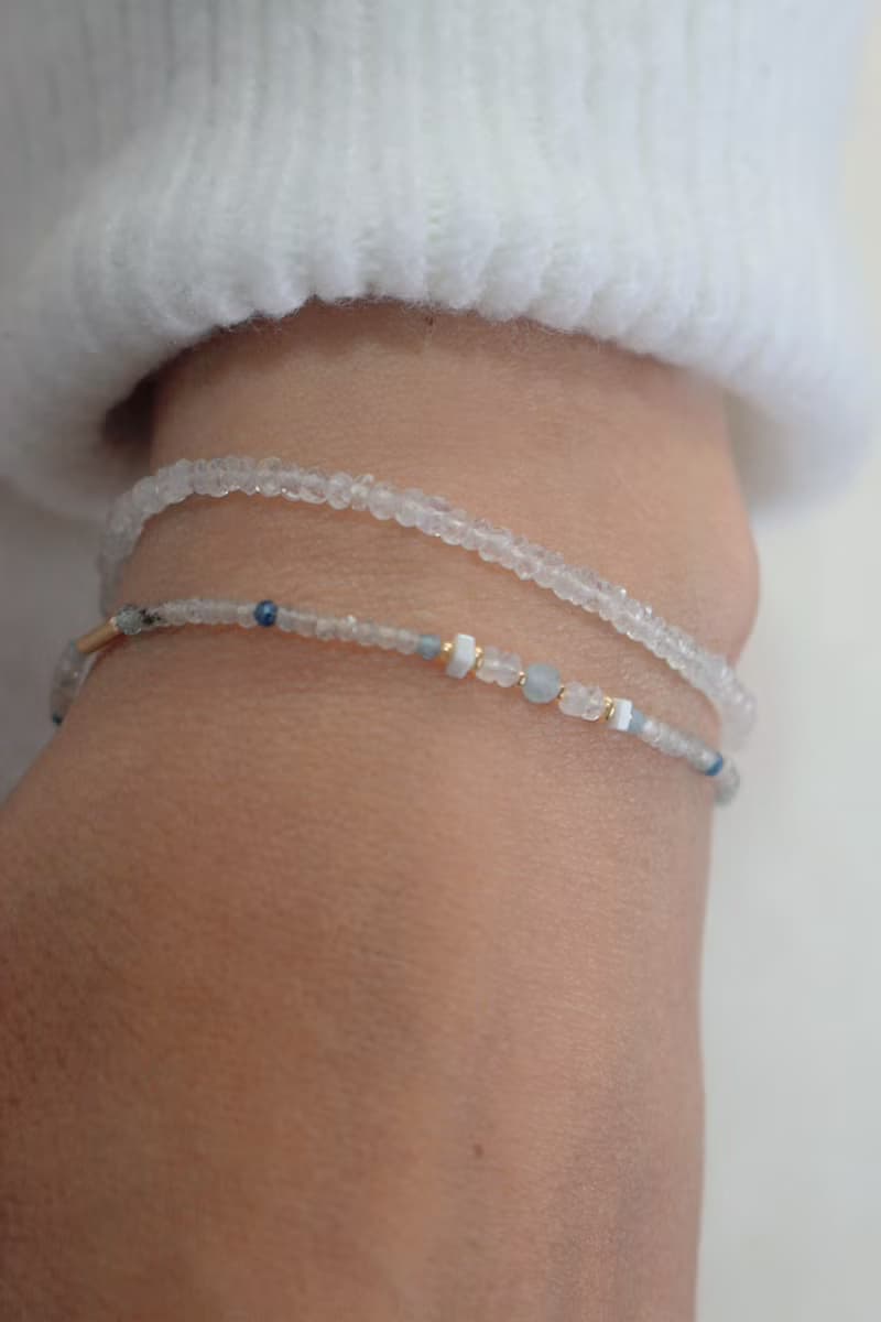 手鍊 帶來正能量 三月誕生石 海藍寶 - 藏彩蛋 -