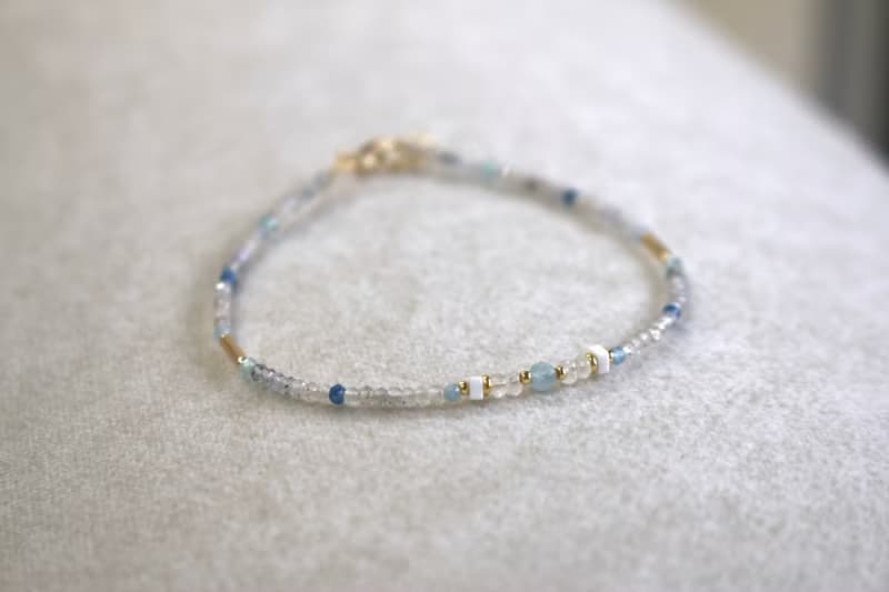 手鍊 帶來正能量 三月誕生石 海藍寶 - 藏彩蛋 -