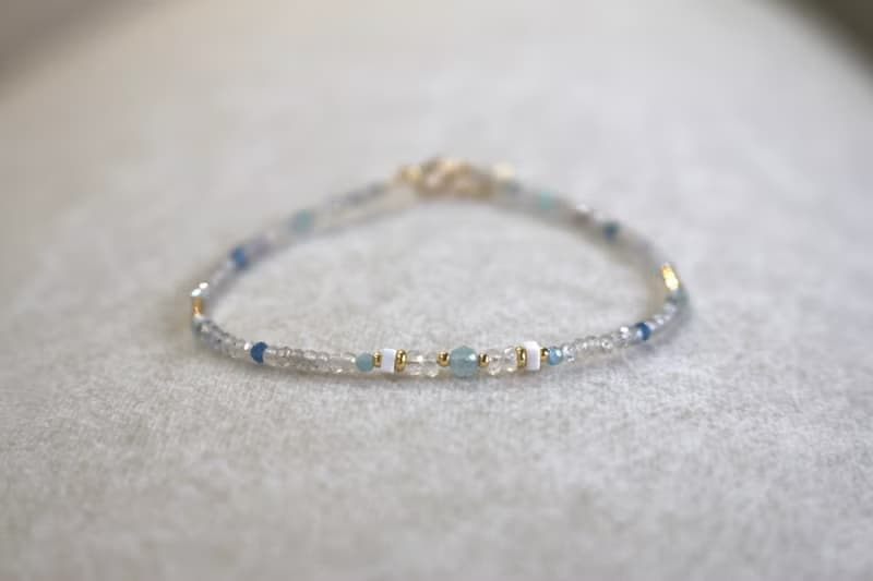 手鍊 帶來正能量 三月誕生石 海藍寶 - 藏彩蛋 -