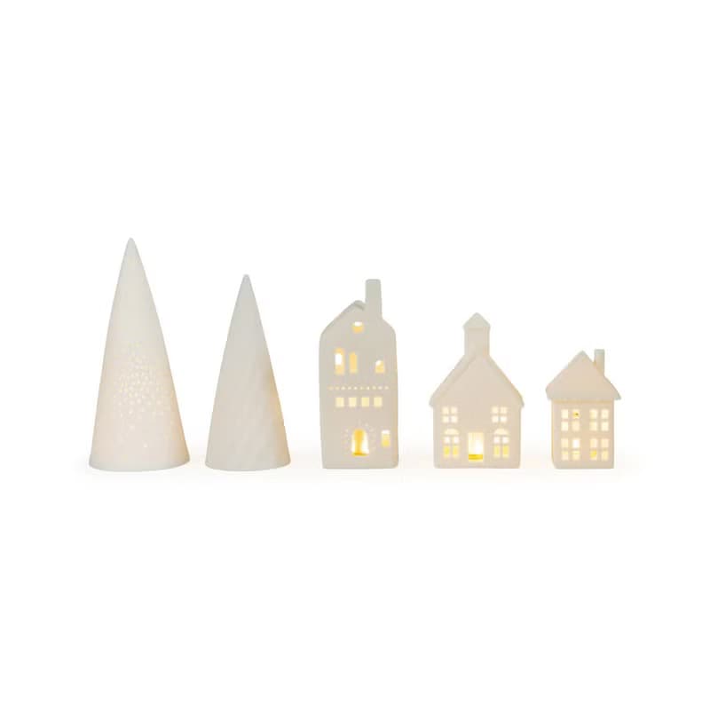 美國 MoMA 桌面裝飾 LED 燈 小屋陶瓷裝飾燈 聖誕節禮物燈飾擺件