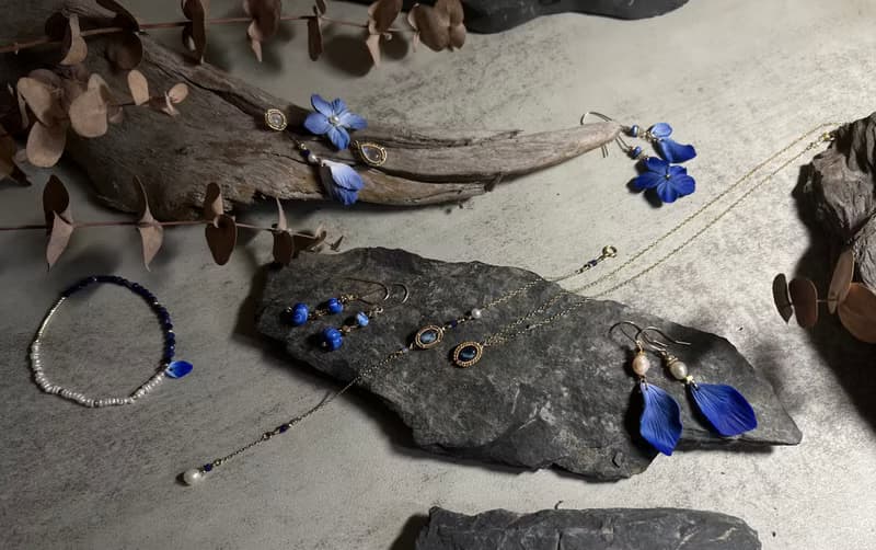 深藍小飛燕 • 天然彼得石手鍊