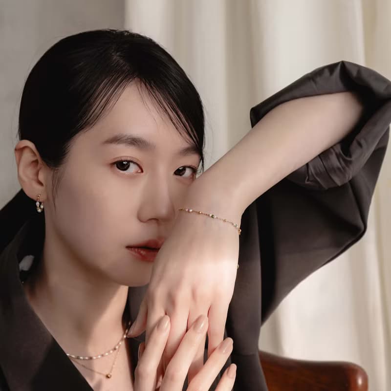 假期。碧璽珍珠手鍊