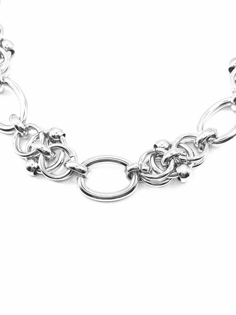 チェーン&リングブレスレット/シルバー/Fサイズ/hellcatpunks/hcp-ac-0336